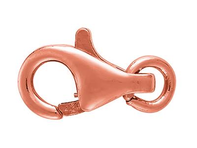 Gewölbter, Geprägter Karabinerverschluss Mit Freiem Ring 9 Mm, 18k Rosgold. Ref. 17033
