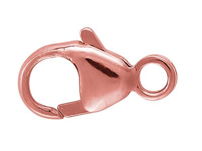 Gewölbter, Geprägter Handschellenverschluss Mit Integriertem Ring 9 Mm, Rotgold 18k 5n. Ref. 17195
