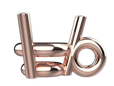 3d-fassung, 4 Krappen Mit Doppeltemknebel Und Anhängeröse Für Einen R Unden Stein Von 6 Mm, 18k Rotgold. 10410 - Standard Bild - 2