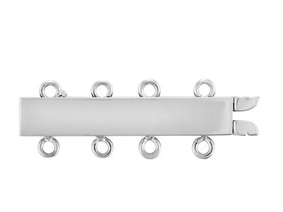 Rechteckiger, Glatter Verschluss 22mm, 4-reihig, 18 Karat Weigold. R Ef. 07116-4bis