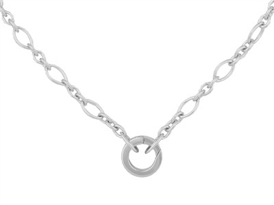 Unsichtbarer Verschluss 12,20 Mm, Flachrohr, Graugold 18k Rhodiniert - Standard Bild - 4