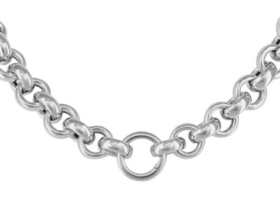 Unsichtbarer Verschluss 10 Mm, Rundrohr, Graugold 18k Rhodiniert - Standard Bild - 4