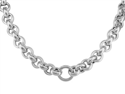 Unsichtbarer Verschluss 10 Mm, Rundrohr, Graugold 18k Rhodiniert - Standard Bild - 5