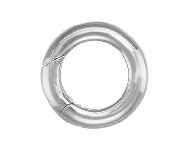 Unsichtbarer Verschluss 13,40 Mm, Rundrohr, Graugold 18k Rhodiniert - Standard Bild - 1