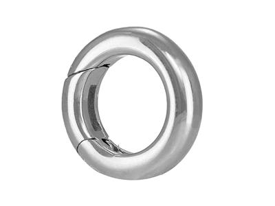 Unsichtbarer Verschluss 13,40 Mm, Rundrohr, Graugold 18k Rhodiniert - Standard Bild - 2
