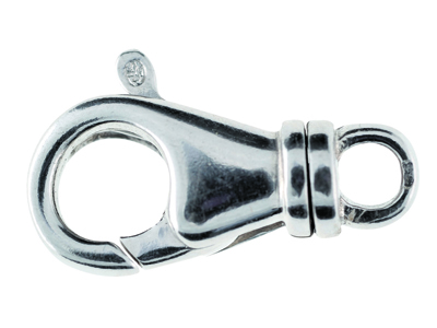 Karabinerverschluss Mit Drehring 21mm, 18k Weigold. Ref. 27013