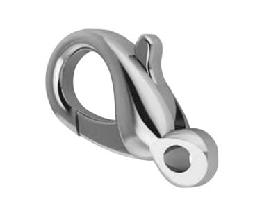 Karabinerhaken Geschmolzener Barock11 Mm, 18k Weissgold Pd 13. Ref. 3 7033 - Standard Bild - 2