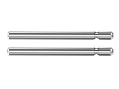 Einfacher Stift Für Ohrstecker-rückseite 1 X 10 Mm, 18k Palladium-weißgold Pd 13. Ref. 07400-10, Pro Stüc - Standard Bild - 2