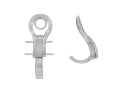 Ohrringsystem Clip 18 Mm, 18k Weißgold Pd 6. Ref. 7304-bis, Paar - Standard Bild - 1