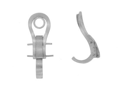 Ohrringsystem Clip 20 Mm, 18k Weißgold Pd 6. Ref. 7304-ter, Das Paar - Standard Bild - 1