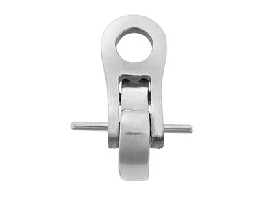 Ohrringsystem Clip 12 Mm, 18k Weißgold Pd 6. Ref 7349-bis, Paar - Standard Bild - 2