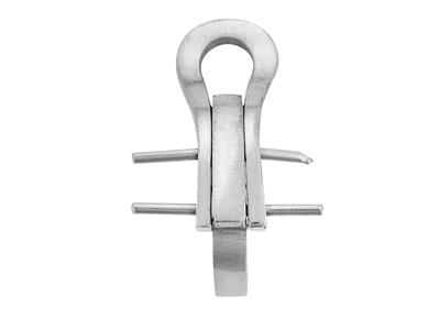 Ohrringsystem Clip 14 Mm, 18k Weißgold Pd 6. Ref. 7329-bis, Paar - Standard Bild - 2