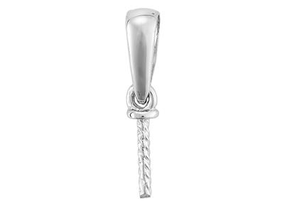 Bewegliche Anhängeröse Für Perlen Von 6 Bis 12 Mm, 18k Weißgold, Rhodiniert. Ref. Be002 - Standard Bild - 2