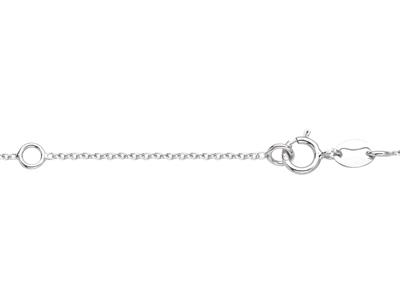 Kette Aus For\at-mesh, Mit 5 Stäbchenhaltern Für Perlen Und 5 Fassungen Für Steine Von 0,01 Ct, 42+3 Cm, K Weißgold - Standard Bild - 4
