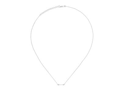 Collier Netz Ankerkette, Mit Stabhalterung Für Perle, 425 Cm, 18k Weigold