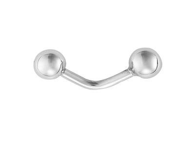 Piercing 2 Kugeln, 18k Weigold