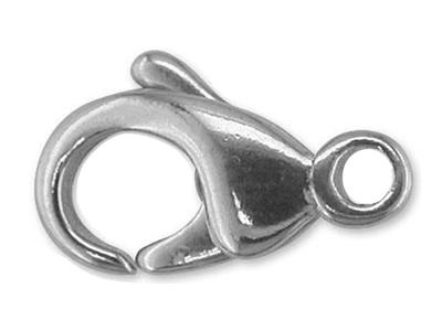 Geprägter, Gewölbter Menotte-verschluss Mit Integriertem 9-mm-ring, 18karat Weigold, Rhodiniert. Nr. 17 195