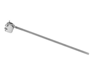 Einstabstiftsystem Mit Feder, 18 Karat Weißgold Pd 11. Nr. 07205 - Standard Bild - 2