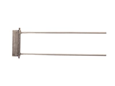 Doppelstift Broschensystem 8 Mm, 18kpd 750 Weissgold. Ref. 07202-bis - Standard Bild - 1