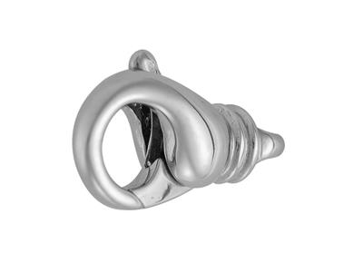 Geschmolzener Barock Handschellenverschluss Mit Entgegengesetztem Ring22 Mm, 18k Weißgold. Ref. 07122 - Standard Bild - 2