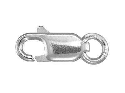 Fermoirs Plats Rectangle 9,7 X 3,8 MM Or Gris 18k - Standard Bild - 1