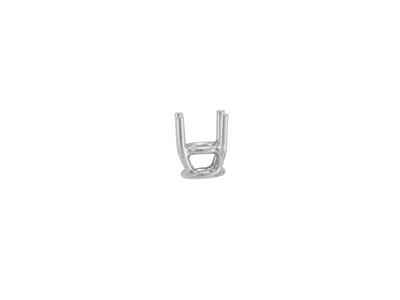 Fassung 4 Zinken Für Runden Stein Von 4,6 Mm, 18k Weissgold Pd 6. Ref.01506 - Standard Bild - 3