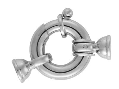 Seemannsring Mit Geriffelten Glockenabschlüssen 21 Mm, 18 Karat Weigold. Ref. 27016