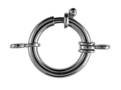 Seemannsring Mit Doppelringen 19mm,18k Weissgold Pd 12. Ref. 17000