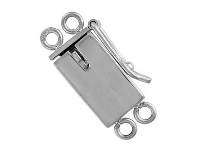 Schliee Rechteckig Glatt 8 Mm, 2 Reihen Mit Sicherheit, 18k Weigold.ref07135-s