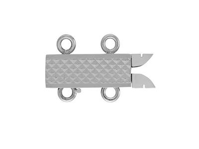 Rechteckiger, Guillochierter Verschluss 10 Mm, 2 Reihen, 18k Weigold.ref. 07112-2