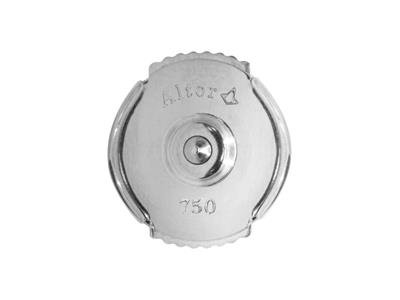 Altor Verschlusssystem Für Ohrringe, 6 Mm, 18k Palladium Graugold Pd13.ref. Alt02, Pro Stück - Standard Bild - 2