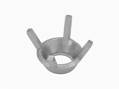 Krallenfassung Mit 4 Krappen Für Runden Stein Von 7 Mm, 18k Weigold Pd10. Ref 01410