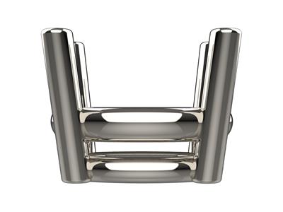 3d-fassung, 4 Doppelte Krappen Für Ovalen Stein 8 X 6 Mm, 18k Weißgoldpd13. Ref. 10450 - Standard Bild - 2