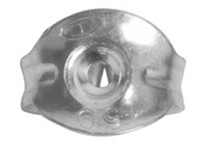 Belgische Ohrstecker Mit Glatten Rändern, Graugold 18k. Ref. 07406-bis, Pro Stück - Standard Bild - 2
