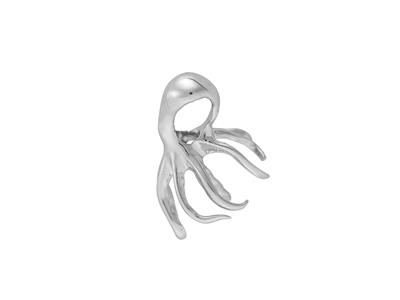 Krakenanhänger Für Perlen Von 7 Bis 9 Mm, 925er Silber, Rhodiniert. Ref. Pe081