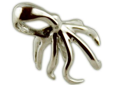 Krakenanhänger Für Perlen Von 7 Bis 9 Mm, 925er Silber, Rhodiniert. Ref. Pe081 - Standard Bild - 2