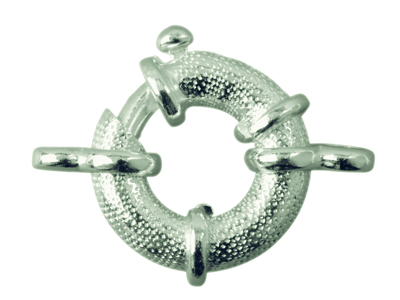 Geriffelter Seemannsring Mit Doppelring 16,5 MM 925er Silber. Ref. 27101 Strukturiertes Finish
