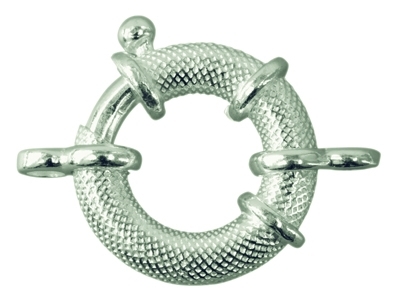 Gerändelter Maritimer Ring Mit Doppelring 19 MM Silber 925. Ref. 27102 Finish