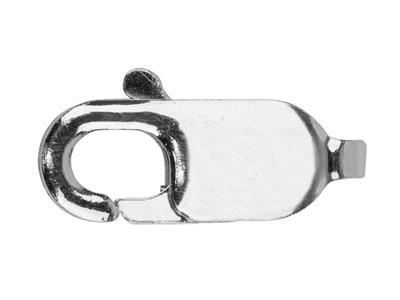 Karabinerhaken Flach Ohne Ring 9 Mm, 925er Silber. Ref. 17060