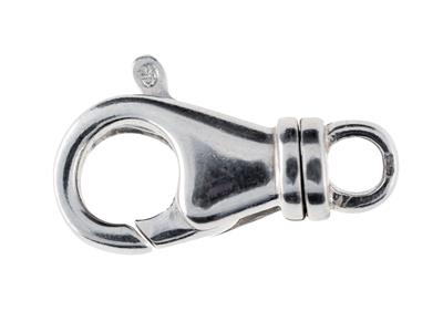 Karabinerverschluss Mit Drehring 14mm, 925er Silber. Ref. 27012