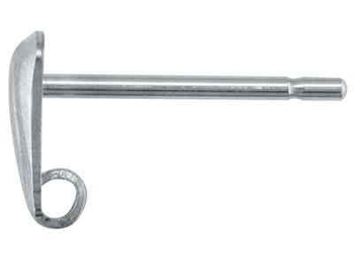 Bailstab Mit Ringen, Silber 925, Beutel Mit 5 Paaren - Standard Bild - 1