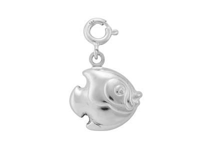 Anhänger Fisch 6 Mm, Silber 925