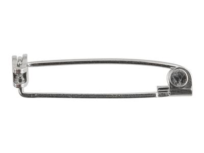 Komplettes Broschensystem 30 Mm, Silber 925, Das Stück, Ref. 07238 100 % Recyceltes Silber - Standard Bild - 3