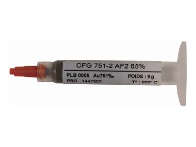 Lotpaste Graugold 751-2 65%, Spritze Zu 8 Gr. - Standard Bild - 1
