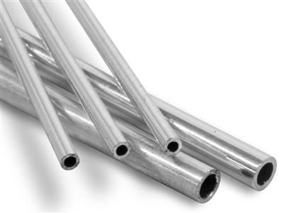 Sterlingsilberrohr, Ref. 3, Außendurchmesser 4,0 mm, Innendurchmesser 3,0 mm, Wandstärke 0,5 mm, 100 % Recyceltes Silber - Standard Bild - 1