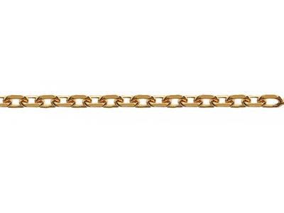 Kette Mit For\at-maschen, Diamantiert 1,50 Mm, 40 Cm, 3 Mikron Vergoldet - Standard Bild - 2