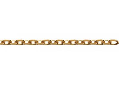 Kette Mit Forçat-maschen, Diamantbeschichtet 2,20 MM 45 Cm, Vergoldet 3 Mikron - Standard Bild - 2