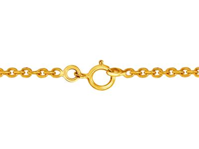 Rundanker-gliederkette 1,60 MM 60 Cm, Goldplattierung 3 Mikron - Standard Bild - 2