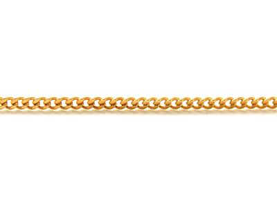 Panzerkette Diamantschliff 1,70 MM 45 Cm, 3 Mikron Vergoldet - Standard Bild - 2