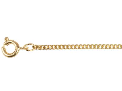 Gourmetkette Mit Diamant 2,35 MM 45cm, 3 Mikron Vergoldet